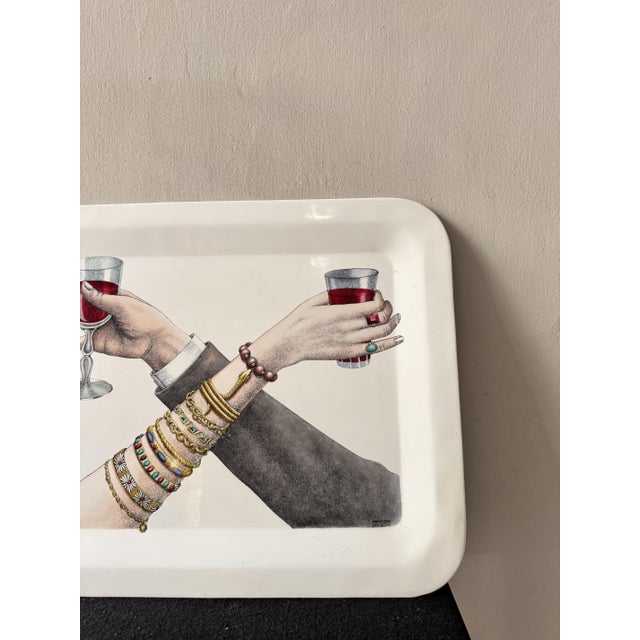 Brindisi Tray by Piero Fornasetti, Italy, 1950s For Sale - Image 6 of 11