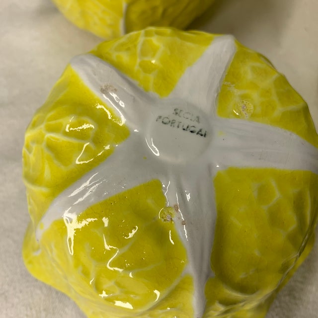 Rare Vintage Secla Soup Bowls With Lids Yellow Cabbage Leaf For Sale - Image 10 of 11