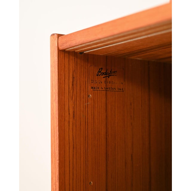 Brown Vinatge Teak Bookcase from Bodafors, 1950s For Sale - Image 8 of 10
