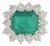 Contemporary Empire Style 4.1ct Big Emerald Diamond 14k White Gold Ring Size 4 For Sale