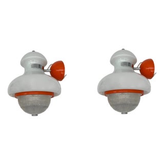 Murano Wall Lights Orange Model, 1970s, Set of 2 For Sale