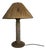 Mid-Century Modern French Brutalist Wood Turned Table Lamp by Charles Dudouyt, 1950s For Sale