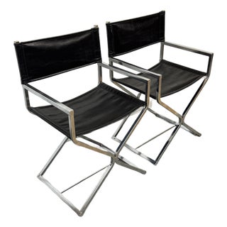 Robert Kjer Jakobsen for Virtue Brothers Mid Century Director’s Armchairs, Pair For Sale