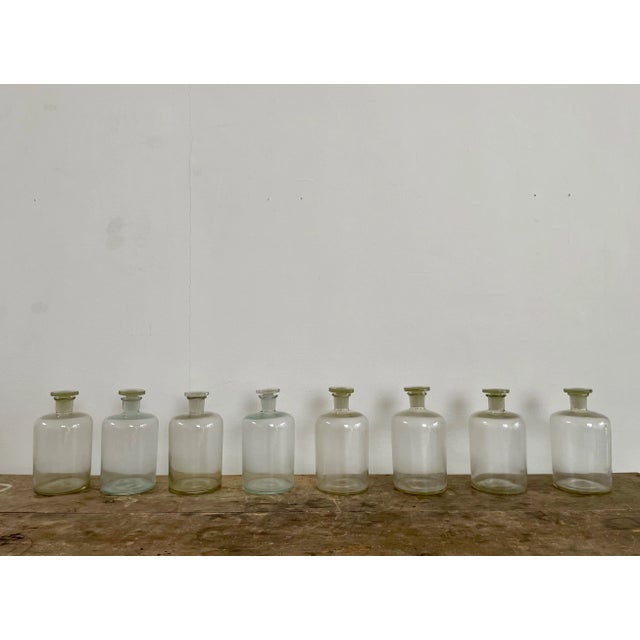 Mid 20th Century Mid 20th Century Bottle Neck Lab Glass Container With Lid For Sale - Image 5 of 9