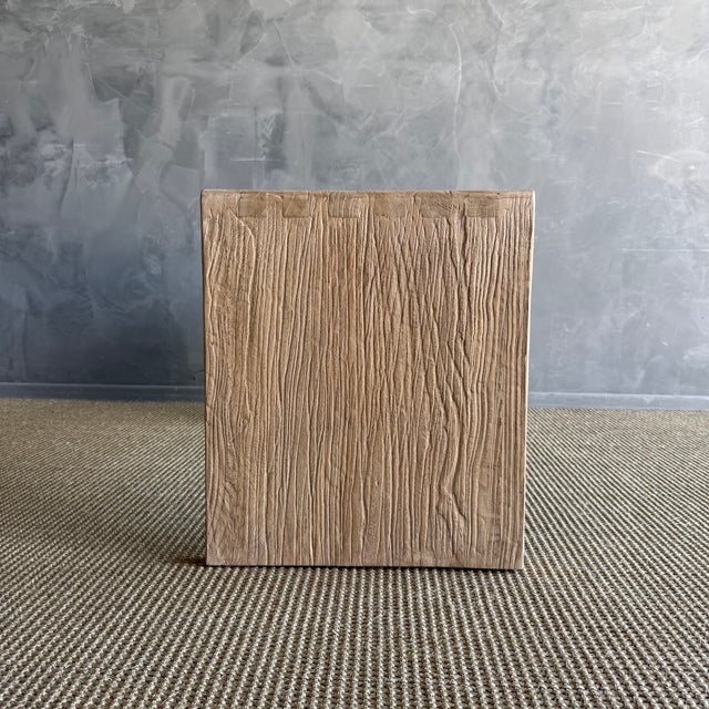 Wood Reclaimed Waterfall Table 38" For Sale - Image 7 of 9