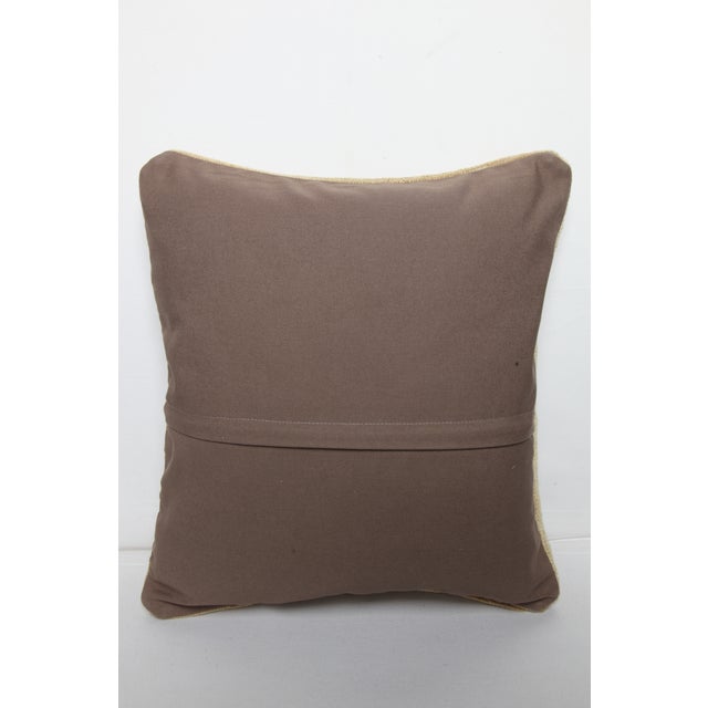 Foft Color Tones Vintage Oushak Rug Pillow -16'' X 18'' For Sale - Image 9 of 9