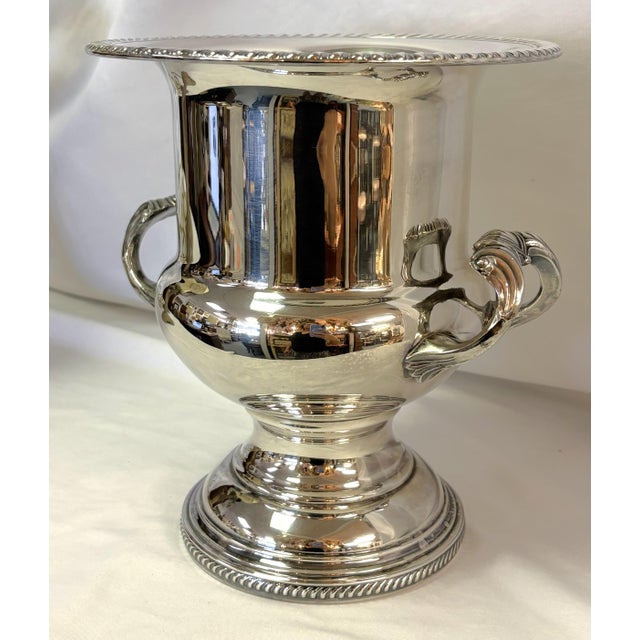 Late 20th Century Vintage Silverplate Trophy Cup Shape Champagne Bucket For Sale - Image 5 of 17