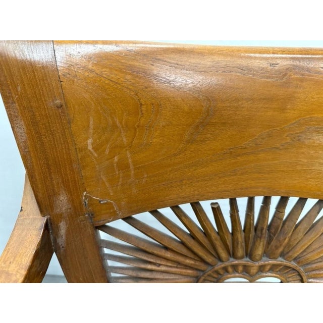 Wood Pair Anglo-Indian British Colonial Cane Armchairs From the General Hospital Set For Sale - Image 7 of 7
