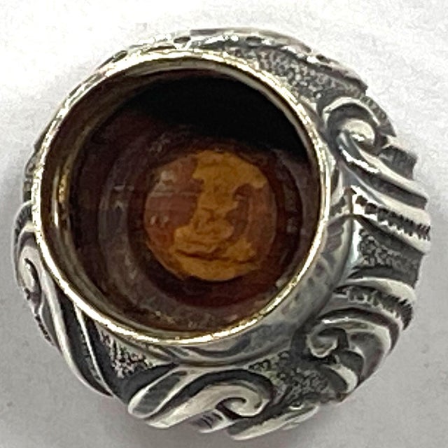 English George Brace Sterling Silver and Cut Crystal Scent Flask With Case For Sale - Image 11 of 12