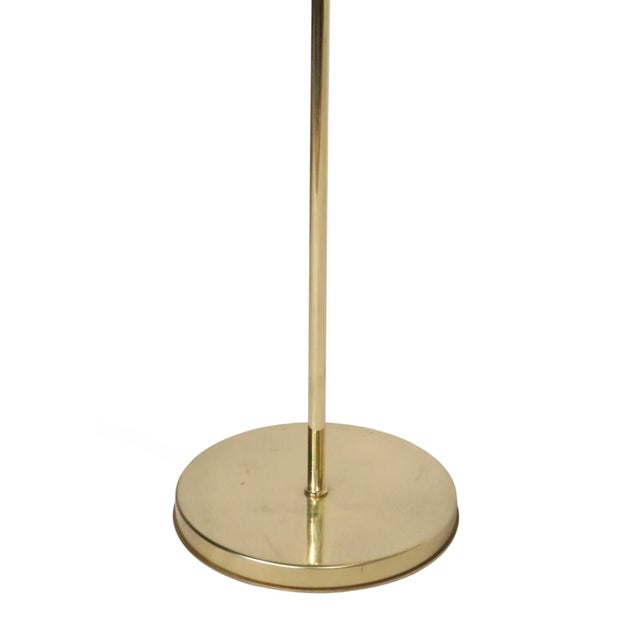 Mid 20th Century Brass Gooseneck Floor Lamp For Sale - Image 9 of 15