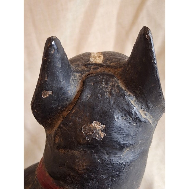 Antique National Foundry Cast Iron Boston Terrier Dog Doorstop Left Facing #149 C. 1920s For Sale - Image 10 of 18