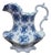 Antique w.h. Grindley Flow Blue Pitcher 1897 English Ironstone Water Jug For Sale