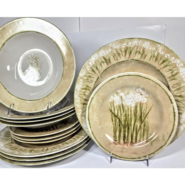 Art Nouveau Daffodil China- Set of Twelve For Sale - Image 9 of 12