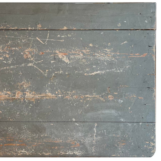 19th Century French Painted Buffet Cabinet - Gray For Sale - Image 6 of 9