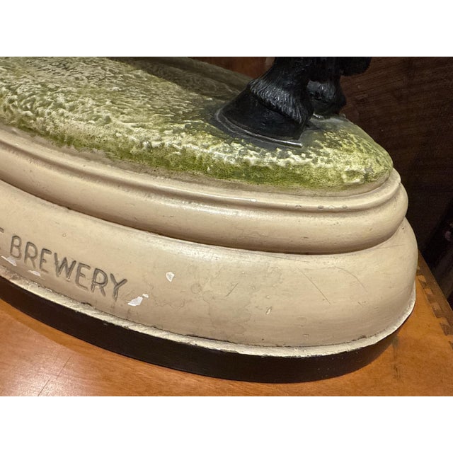 Vintage Dawes Black Horse Brewery Plaster Cast Statue by Ross Butler c.1930 For Sale - Image 11 of 12