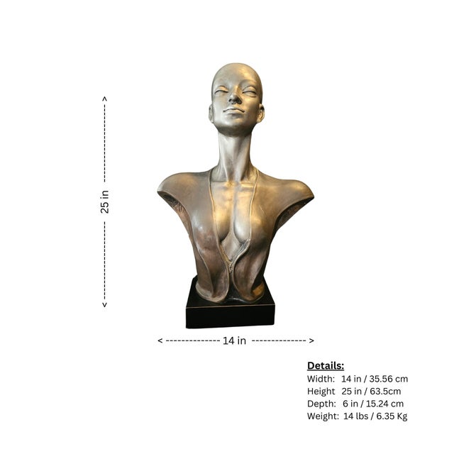 1980s 1987 Vintage Austin Productions Bust Sculpture For Sale - Image 5 of 5