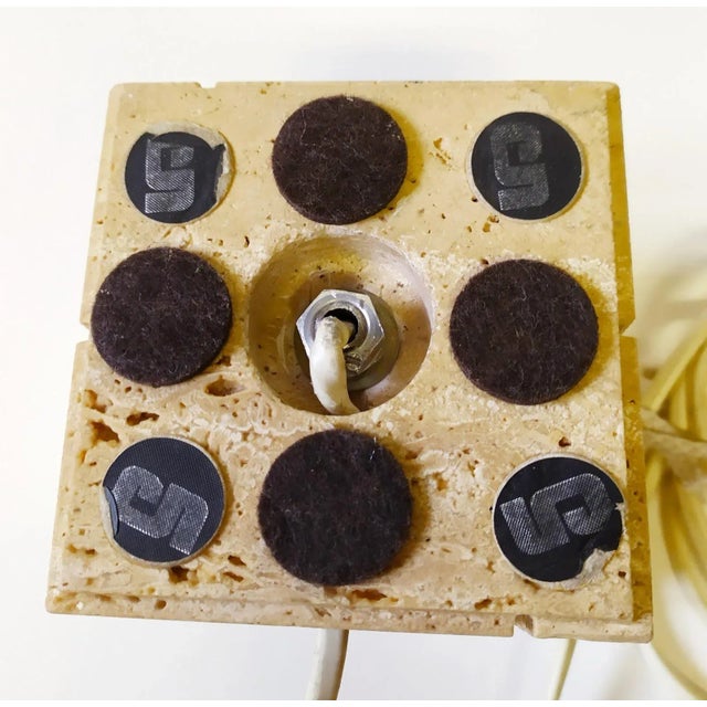 Travertine Table Lamp by Cerri Nestore, 1960s For Sale - Image 6 of 7