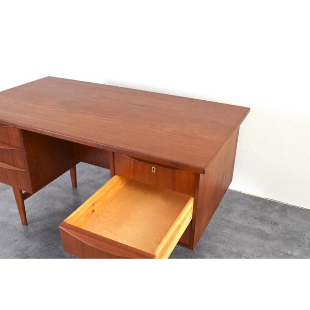 Mid-Century Danish Teak Executive Desk, 1960s For Sale - Image 16 of 18