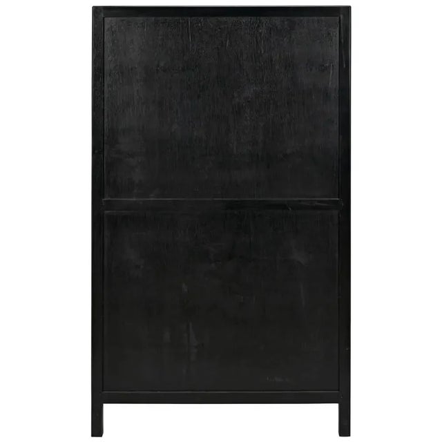 Wood NOIR Hampton Tall Boy, Hand Rubbed Black For Sale - Image 7 of 10