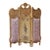 French Style Room Divider With Gold Leaf Frame – Multicolor Folding Screen For Sale