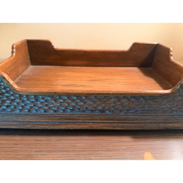 Mid-Century Modern Vintage Romweber Viking Oak Desk Tray For Sale - Image 3 of 6
