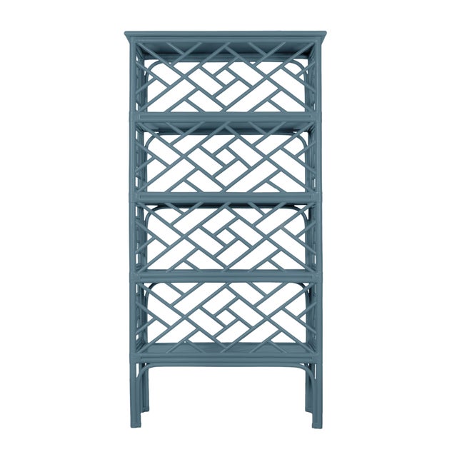 Not Yet Made - Made To Order Chippendale Etagere, Regatta Blue For Sale - Image 5 of 5
