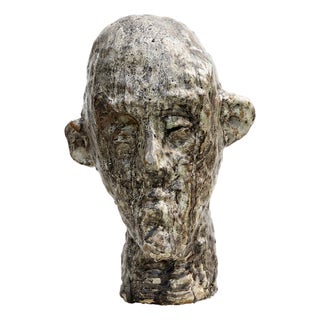 Aldonza, Head, 2019, Nephiline-Manganese Glazed Ceramic For Sale