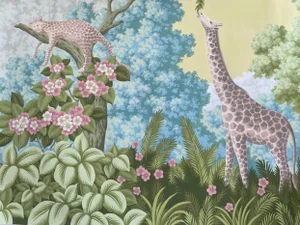 Magical Menagerie Hand Painted Wallpaper on Scenic Paper Panoramic Mural