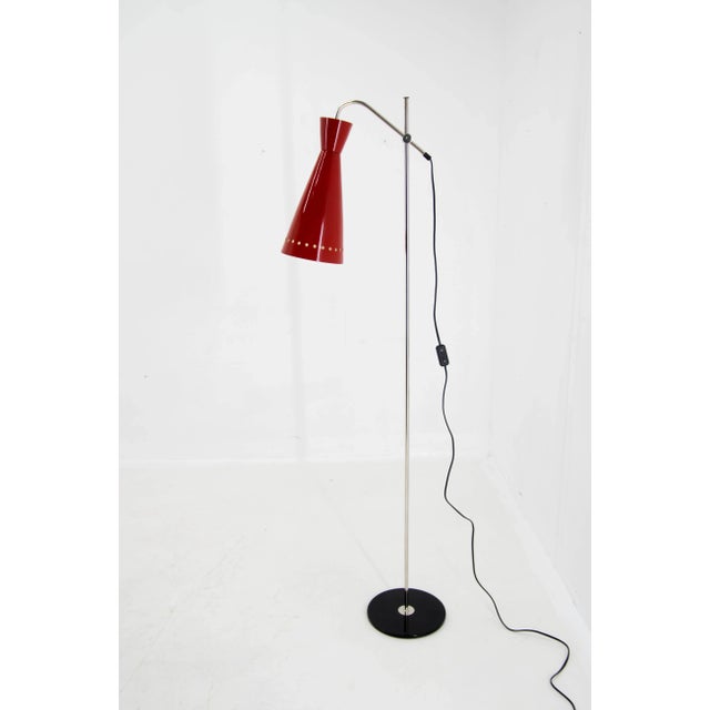 Adjustable height. Adjustable shade. Completely restored: new paint, rewired: 1x40W, E25-E27 bulb US plug adapter...