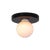 Globe Flush Mount Black, 3 Inch Glass Globe, by Research.Lighting, Modern, Minimal For Sale In New York - Image 6 of 6