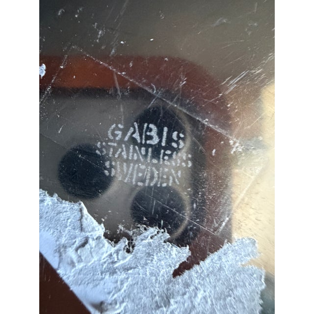 Vintage MCM Stainless Steel Serving or Salad Bowl by Gabis Sweden For Sale In New York - Image 6 of 9