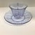 Fostoria Glass Company Art Deco Lafayette Wisteria Glass Cups and Saucers by Fostoria - Set of 9 For Sale - Image 4 of 11