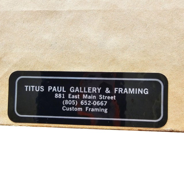 Blue 1980s Hawaiian Landscape Oil on Board by Daris Davis in Tropical Wood Frame For Sale - Image 8 of 8