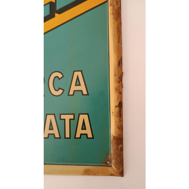 Vintage World Bicycles Tin Advertising Sign, 1940s For Sale - Image 4 of 8