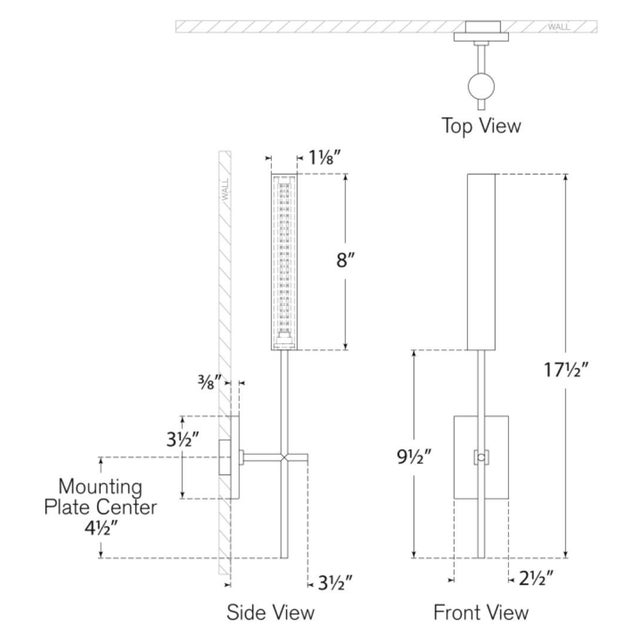 Modern Ian K. Fowler for Visual Comfort Signature Fay 18" Sconce in Polished Nickel with Frosted Glass For Sale - Image 3 of 5