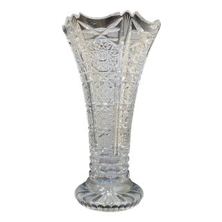 Modern Regency Crystal Vase, 1960s For Sale
