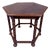 Spanish Hexagonal Wood Side Table with Turned Legs, 1930 For Sale
