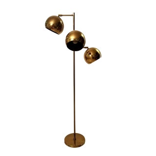 Koch & Lowy Triple-Head Orb Floor Lamp For Sale
