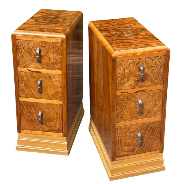 Art Deco Bedside Cabinets, 1930s, Set of 2 For Sale - Image 9 of 12