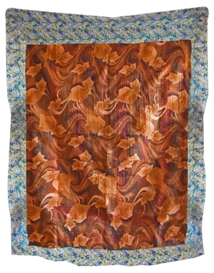 Antique Afghan Vintage Traditional Patchwork Cotton and Hand Quilted Fabric