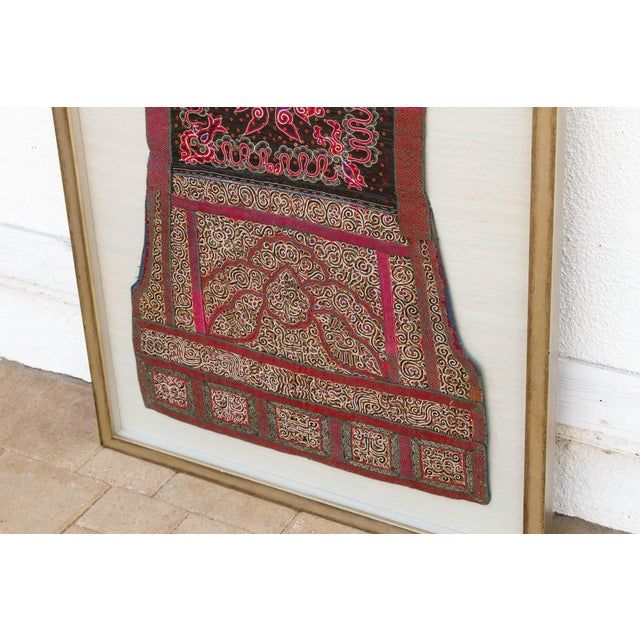 Early 20th Century Dragon Crest, Framed Miao Ceremonial Textile For Sale - Image 5 of 7