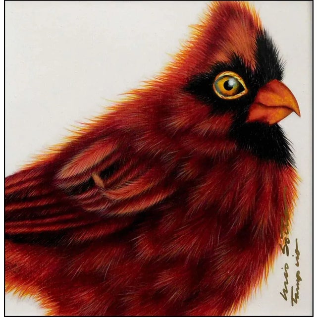 "Cardinal Norteno Eggshell Series" #14877 by Luis Sottil Original Oil on Canvas Hand Signed by the Artist Medium: Oil Art...