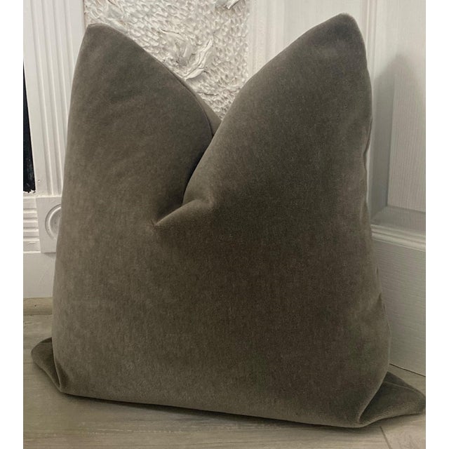 Custom made mohair pillows in Antique Pewter. This genuine 100% mohair is plush & comfy, a substantial weight, and wears...