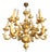 Vintage Florentine Chandelier with Gold Leaf, 1930s For Sale