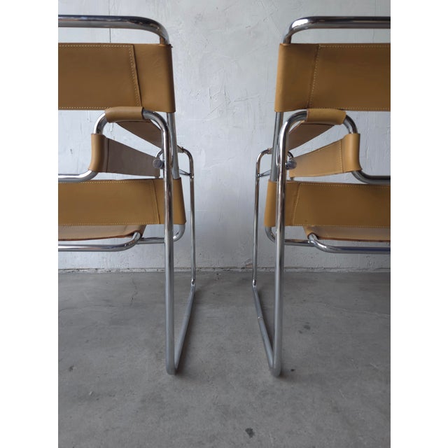 Metal Vintage Set of Knoll Wassily Chairs by Marcel Breuer For Sale - Image 7 of 14