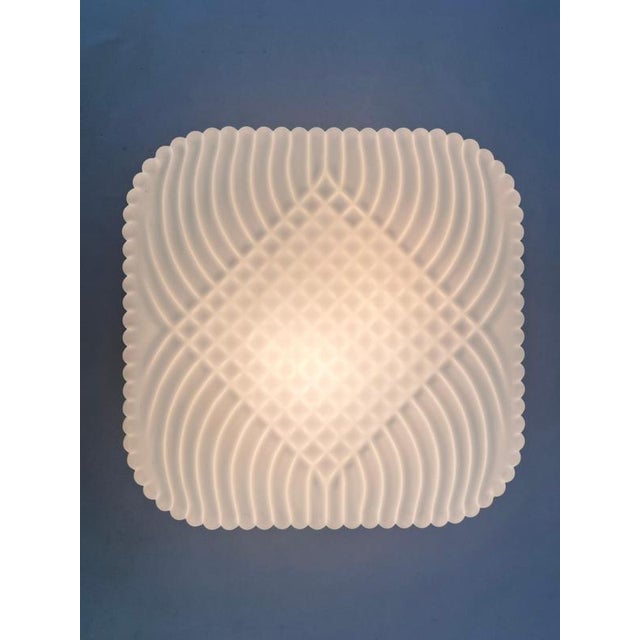 1970s Vintage Ceiling Lamp in Glass, 1970s For Sale - Image 5 of 9