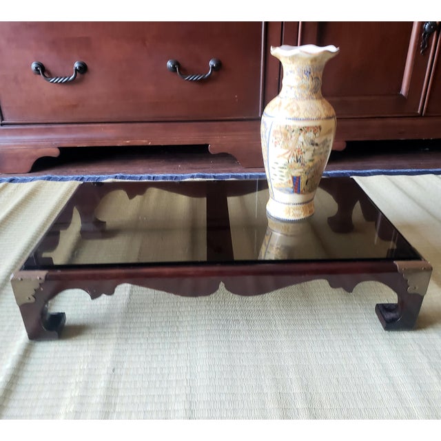 Chinoiserie Mid-Century Chinese Rosewood 5" H Tabletop Riser / Kang Table For Sale - Image 3 of 9