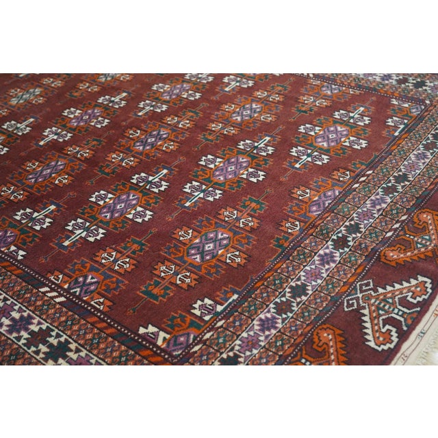 Late 18th Century Antique Turkmen Rug 4'4'' x 6'2'' For Sale - Image 9 of 11