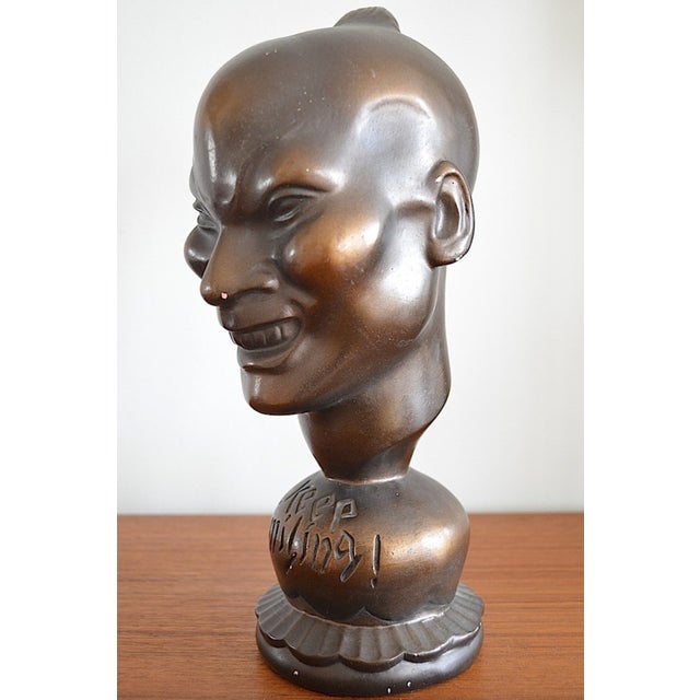 Mid-Century Ceramic Head, 1950s For Sale - Image 10 of 12