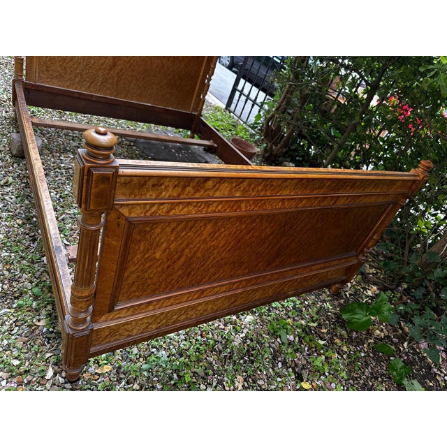 Louis Philippe Style Bed in Burr Wood, 1800s For Sale - Image 18 of 18